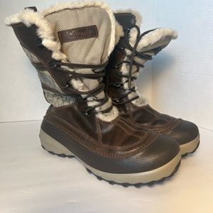 Columbia Omni Heat Techlite Warm Winter Boot Brown Size 6 Omni Grip